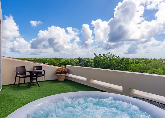 Private Jacuzzi, Starlink, Golf-view Terrace - * Puerto Aventuras